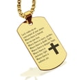 thumbnail image 1 of Stainless Steel Instrument of Your Peace Prayer Dog Tag Pendant Necklace, 1 of 3