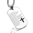thumbnail image 1 of Stainless Steel Instrument of Your Peace Prayer Dog Tag Pendant Necklace, 1 of 3