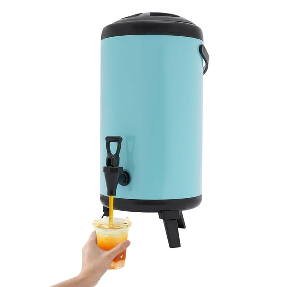 Stainless Steel Insulated Beverage Dispenser, Insulated Beverage Container with Spout, Cold and Hot Drink Dispenser for Parties