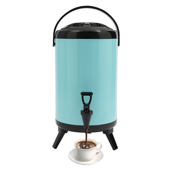 Stainless Steel Insulated Beverage Dispenser, Insulated Beverage Container with Spout, Cold and Hot Drink Dispenser for Parties