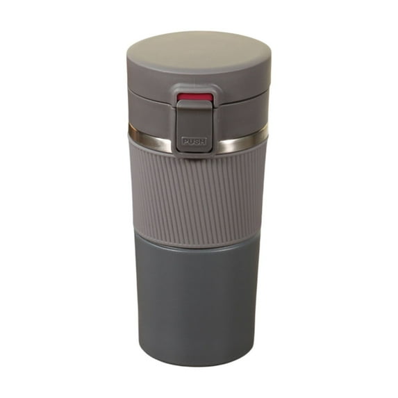 Stainless Steel Insulated Coffee Cup | 400ml Vacuum Insulated Travel Mug | One-Click Lid with Insulated Rubber Cover | Car & Household Use | White Red Gray Green