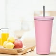 thumbnail image 1 of Stainless Steel Insulated Coffee Cup with Splash-Proof Lid Metal Straw, 17oz Double Walled Travel Mug for Hot Cold Drinks, Travel Tumbler Gifts for Men and Women, 1 of 3