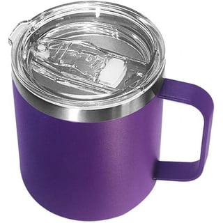 BJPKPK 14oz Coffee Mug with Handle 2 Pack,Stainless Steel Insulated Coffee Mug with Splash Proof Lid-Black