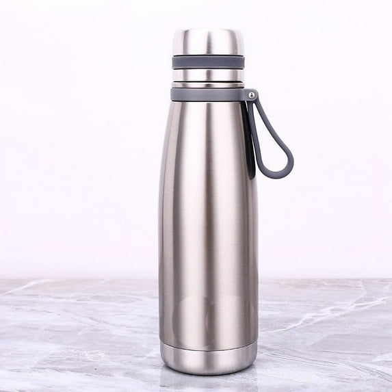 Stainless Steel Insulated Coffee Water Bottle with Tea Infuser | 20oz Wide Mouth Thermal Flask for Hot & Cold Drinks | Leak-Proof Travel Mug with Cup Lid