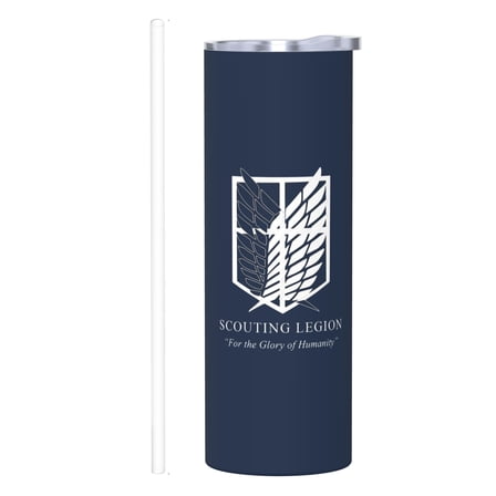 Stainless Steel Insulated Cup ATTACK ON TITAN IMPRESSION Graphic 20 OZ Stainless Sport Outdoor Double Wall Insulated Bottles With Straw​​