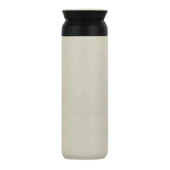 Stainless Steel Insulated Cup with Flat Lid Reusable Heat-Resistant Bottle for Home Car Office