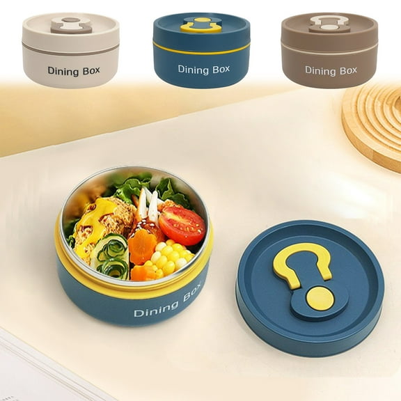 Stainless Steel Insulated Lunch Box, Japanese Style Thermal Food Container Featuring Portable Design With Secure Lid for Office Workers and Learners, Durable and Leak-Proof Lunch Tote