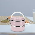 thumbnail image 1 of Stainless Steel Insulated Lunch Box Multi-Layer Bento | Leak Proof Airtight Food Container | Portable Thermal Fresh-Keeping Box with Locking Lid, Easy Clean, Polished Finish, 1 of 4