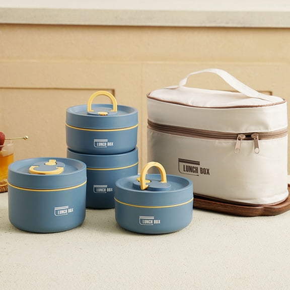 Stainless Steel Insulated Lunch Box with Leakproof Compartments for Food Temperature Retention Ideal for Work School and Picnics