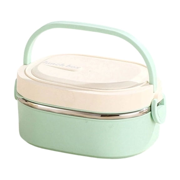 Stainless Steel Insulated Lunch Boxes, 7 Inch Multi Layer Square Bento Containers, Airtight Fresh Keeping Meal Boxes for Adults Professionals and Office