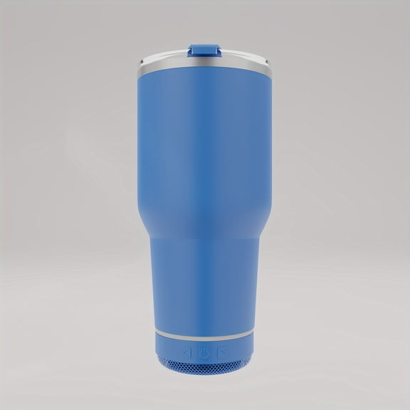 Stainless Steel Insulated Mug with Wireless Speaker, Oval Shape, Non-Slip, Reusable, Multipurpose, USB Charging, Built-in Lithium Battery, Hand Wash Only - Ideal for Birthdays and Adults