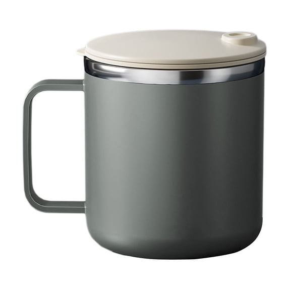 Stainless Steel Insulated Mug with Lid – Double Wall Coffee Cup, Durable Food Grade 304, Leakproof, Portable, Office & Travel Use