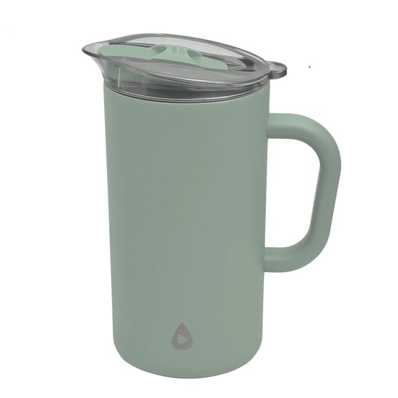 Stainless Steel Insulated Pitcher With Lid - 67oz Double Walled Vacuum Insulated Pitcher For Cold Drinks