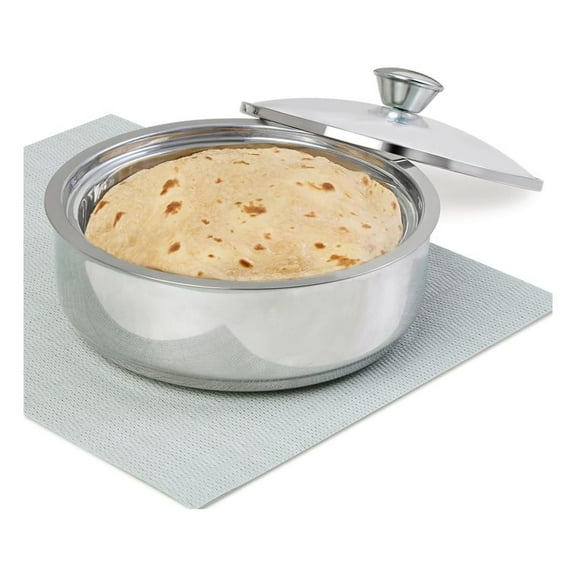 Stainless Steel Insulated Roti Server, 1.1 litres, Silver