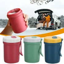 Stainless Steel Insulated Soup Cup 400ml | Vacuum Sealed Food Container With Handle & Lid | Leakproof Hot & Cold Water Cup | Thermal Soup Pot | Portable Gift | Spoon Included