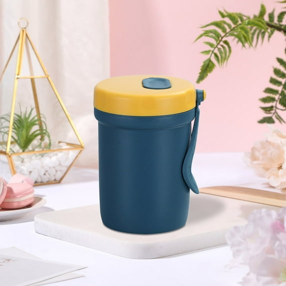 Stainless Steel Insulated Soup Cup 400ml | Vacuum Sealed Food Container With Handle & Lid | Leakproof Hot & Cold Water Cup | Thermal Soup Pot | Portable Gift | Spoon Included