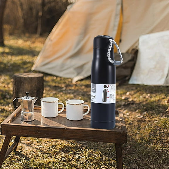 Stainless Steel Insulated Sports Water Bottle 32oz | Large Capacity, Double-Wall Vacuum, Leakproof, Durable Outdoor Kettle for Hiking, Camping, Gym, Drawstring Knight Cup, Easy-Clean Wide Mouth