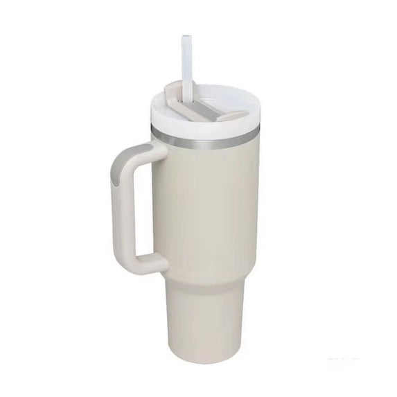 Stainless Steel Insulated Tumbler with Lid and Straw for Water, Iced Tea or Coffee , Car Cup 304 Stainless Steel Large Capacity Insulation Cup Portable Car Handle Straw Cup