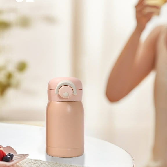 Stainless Steel Insulated Vacuum Cup, Double-Layer Bouncing Travel Mug, Food-Grade Material, Leak-Proof, Lightweight Design, Office Students, Daily Commute Hydration, Eco-Friendly Reusable Sopatenor