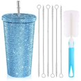 thumbnail image 1 of Stainless Steel Insulated Vacuum Water Cup Double Layer Thermal Water Cups Straw Thermal Cup Suitable for Water Coffee, 1 of 20