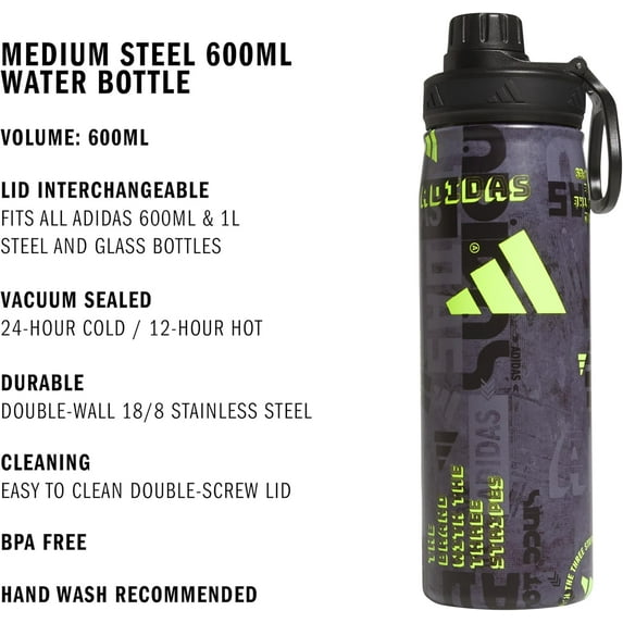 Stainless Steel Insulated Water Bottle, 20 oz, BPA-Free, Double-Walled, for Men, Women, Kids