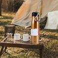 thumbnail image 1 of Stainless Steel Insulated Water Bottle - 550ml Large Capacity Sports Cup Vacuum Double Wall Thermos for Hot & Cold Beverages, Gold, 1 of 5