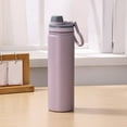 thumbnail image 1 of Stainless Steel Insulated Water Bottle, Large Capacity Sports Thermos, 25.5 Ounce, Portable Handheld Drinkware for Gym, Hiking, and Outdoor Activities, Purple, by FAJHHA, 1 of 7