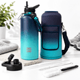 Stainless Steel Insulated Water Bottle, Midnight Aqua, 87 Ounces, For ...