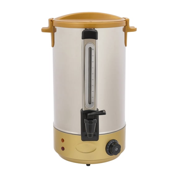 Stainless Steel Insulation Barrel, 28L Electric Thermal Container, Insulation Barrel, Gold, 110V, Fast Heating, Home Office Commercial