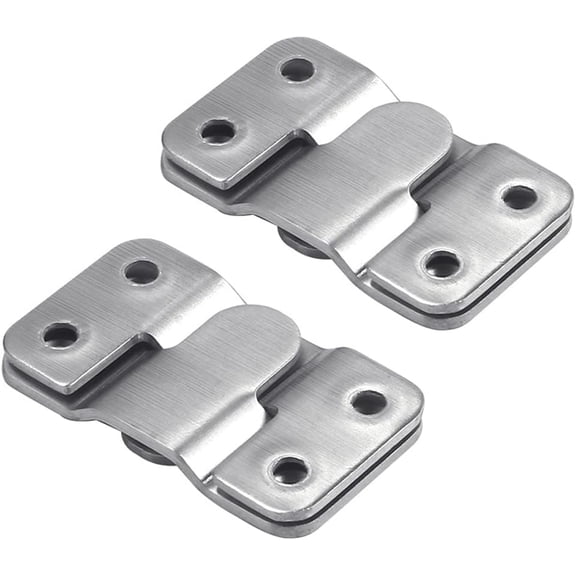 Stainless Steel Interlock Hanging Buckle, Heavy Duty Flush Mount Bracket Interlocking Furniture Connector, Z-Shaped Clip Wall Hardware for Display Art Gallery Photo (2pairs Large) 2pairs large