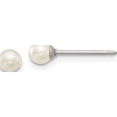 thumbnail image 1 of Stainless Steel Inverness 4Mm Glass Pearl Post Earrings (Width 4) (Length 4) - Jbsp, 1 of 5