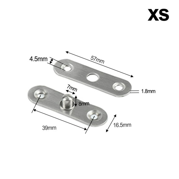 Stainless Steel Invisible Hinge, Perfect for 360 Degree Door Rotation for Home and Office (XS)