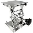 thumbnail image 1 of Stainless Steel Jack, Manual Adjustable Height Platform, Scissor Support Design, Compact, 5.90 x 5.90 in (150 x 150 mm), Ideal for Experiments and Handling Loads up to 110 lbs 3.698 oz (50 kg), 1 of 5