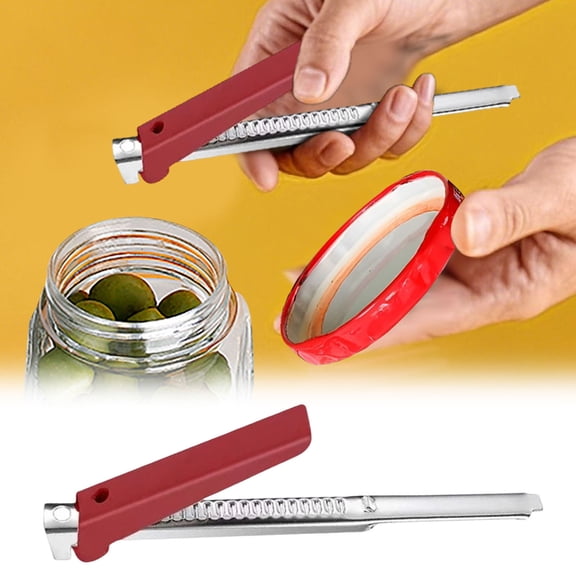 Stainless Steel Jar Opener for Seniors- Effortless Adjustable Can Opener & Bottle Lid Opener Tool for Home Kitchen, Camping, Picnic - Non- Grip, Multifunctional Handy Opener for Easy Use