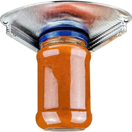 Stainless Steel Jar Openers for Seniors, Under Cabinet Jar Opener Tool for Weak Hands, Under Counter Jar Lid Cap Opener