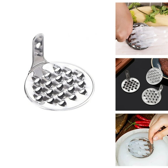 Stainless Steel Jelly Scraper Grater Multipurpose Kitchen Tool for Chinese Liang Pi and Pasta