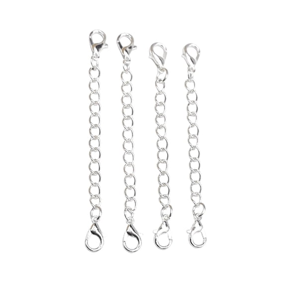 Stainless Steel Jewelry Extender Chains – 18 Piece Suitable For Necklaces Bracelets And Anklets; Lengths: 1" 2" 3" 4" 5" 6" Initial Pendant Necklace Necklaces Real Thick Necklaces for Women Rosary