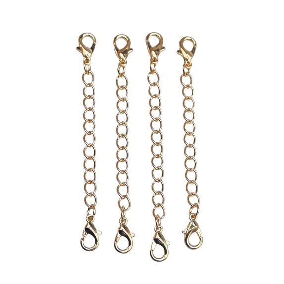 Stainless Steel Jewelry Extender Chains – 18 Piece Suitable For Necklaces Bracelets And Anklets; Lengths: 1" 2" 3" 4" 5" 6" Initial Pendant Necklace Necklaces Real Thick Necklaces for Women Rosary