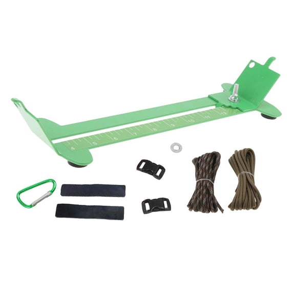 Stainless Steel Jig Craft Paracordaa Bracelet Making Rack Braid Tools with carabiner buckle Green