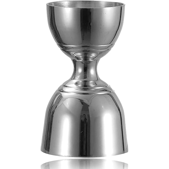 Stainless Steel Jigger 2 oz 1 oz - Vintage Double Jigger for Bartending - Cocktail Jigger with Mirror Polished Finish，Liquor Measuring Cup， Bartender Accessory for Home and Professional Bars