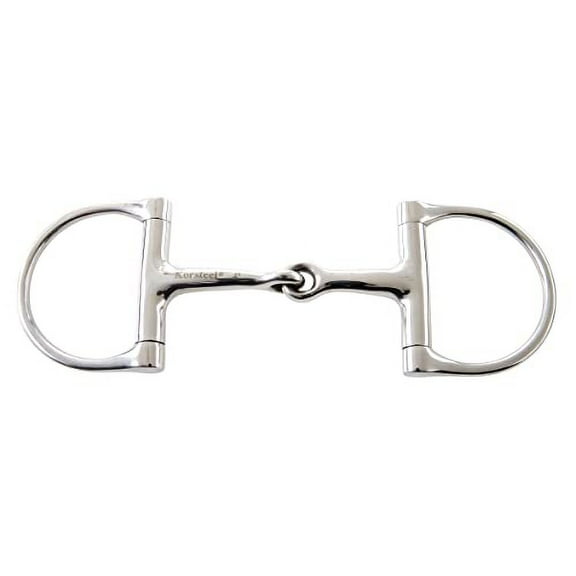 Stainless Steel Jointed Dee Ring Snaffle Bit, 5.5"
