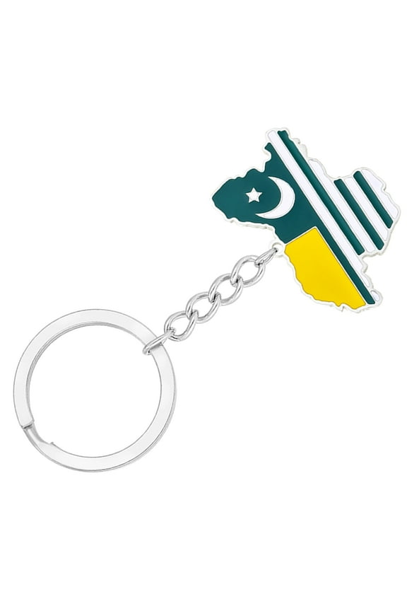 Stainless Steel Kashmir Map Keyrings Fashion Accessory Suitable for Daily Party