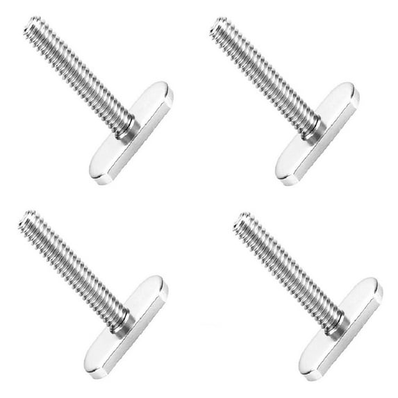 Stainless Steel Kayak Rail/Track Screws Track Nuts T Slot Bolt Replacement 4PC 6*25mm