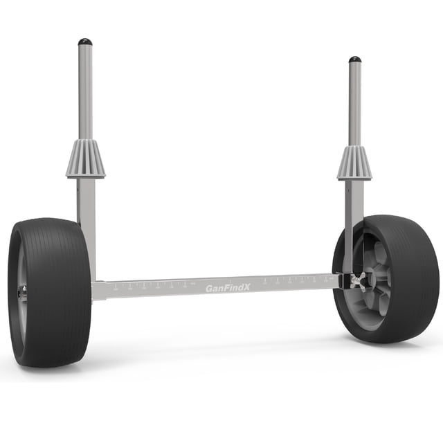 GanFindX Stainless Steel Kayak Dolly Roller Cart, Adjustable Width