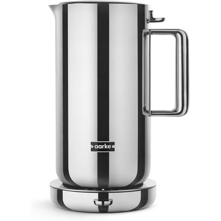 Stainless Steel Kettle - Perfect for Coffee and Tea Maker Enthusiasts, Non-Drip Spout, Double-Wall Construction, Dry Boil Protection, Heat-Safe Handle, LED Cool-Down Indicator, 1.2L (Steel)