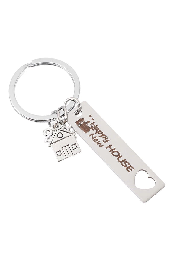 Stainless Steel Key Chain Perfect for Housewarming Gifts and Decor Silver