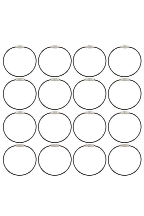 Stainless Steel Key Rings 100PCS Heavy Duty Keychains Plastic Coated for Luggage Tools