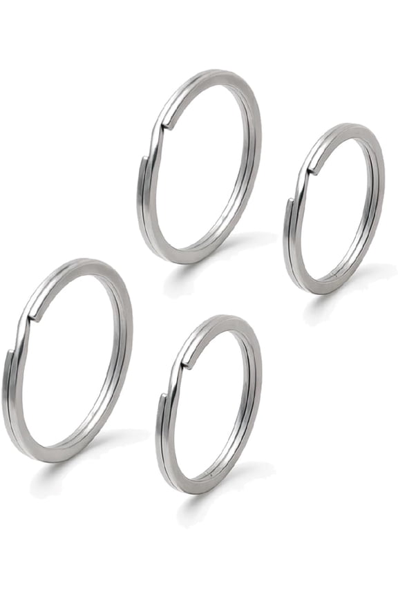 Stainless Steel Key Rings Pack Rustproof Heavy Duty Split Rings for Keys, Tags, Diving, Boating, Outdoor, Pool, Crafts
