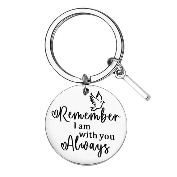Stainless Steel Keychain Gift for Mother's Day Father's Day Friends with 26 Alphabet Letter Options Graduation Birthday Christmas Valentins Day Gifts with Inspirational Message -Letter I