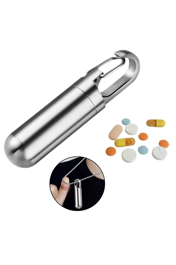 Stainless Steel Keychain Holder Portable Mini Travel Secure Storage Container for